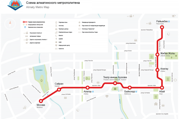 Постер-карта для Алматинского метро